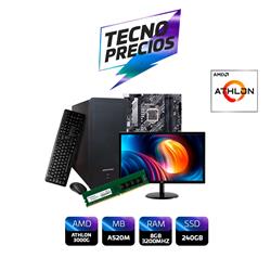 PROMO PC AMD ATHLON 3000G DDR4 8GB SSD 240GB MONITOR 22