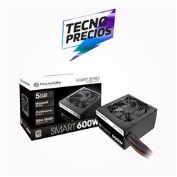 FUENTE 600W THERMALTAKE SMART 80 PLUS WHITE