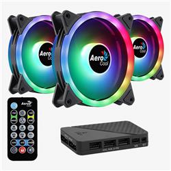 KIT X3 FAN AEROCOOL DUO 12 PRO ARGB DUAL RING